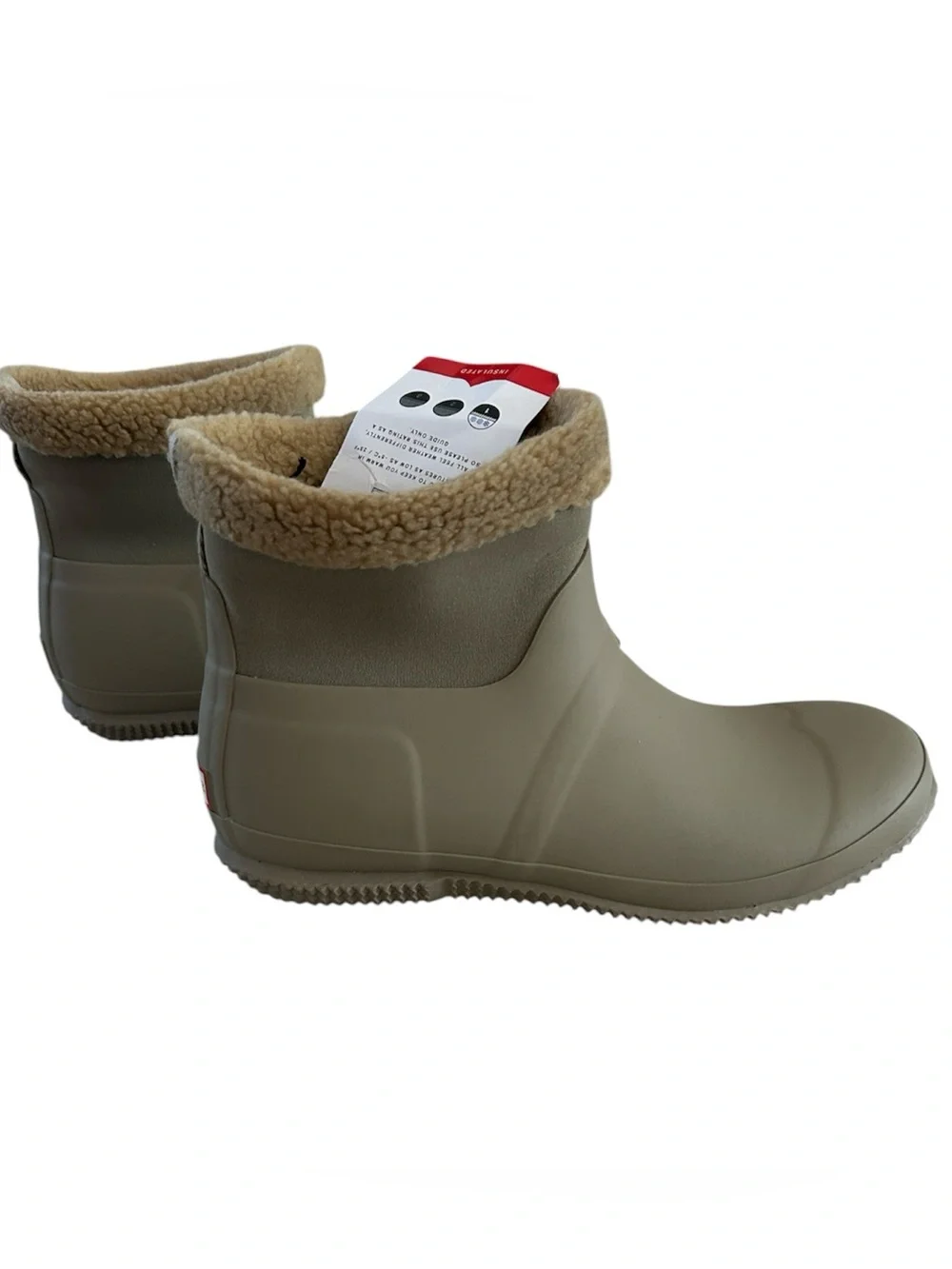Hunter Women’s In/Out Faux Shearling Lined Boot, Allo Tan, Size UK9/US11, NWT